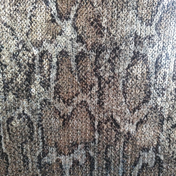 Zara Knit snakeskin metallic skirt - Picture 6 of 10